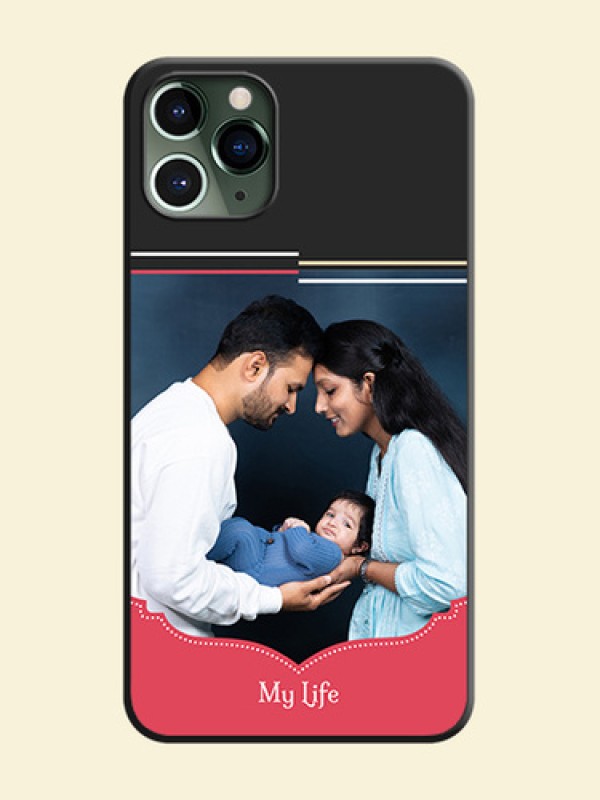 Classic Plain Design with Name - Photo on Space Black Soft Matte Phone Cover - iPhone 11 Pro