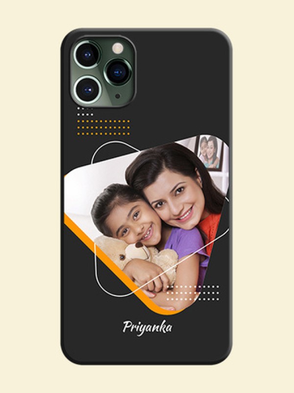 Yellow Triangle - Photo on Space Black Soft Matte Phone Cover - iPhone 11 Pro