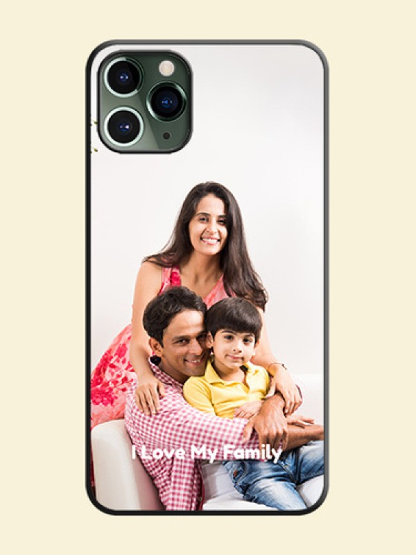 Full Single Pic Upload With Text On Space Black Personalized Soft Matte Phone Covers -Apple Iphone 11 Pro