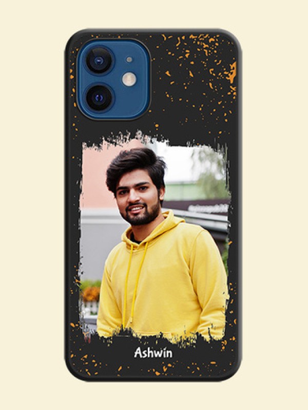 Spray Free Design on Photo on Space Black Soft Matte Phone Cover - iPhone 12 Mini