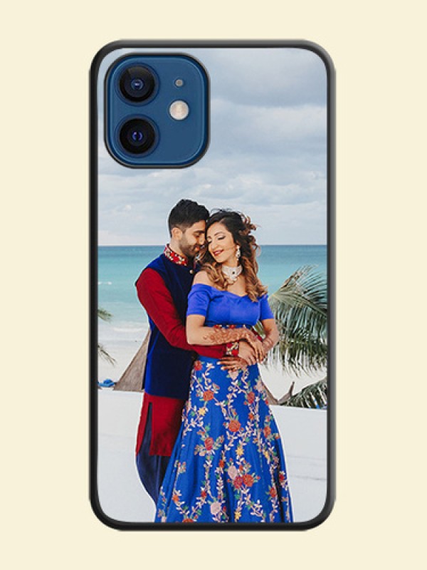 Full Single Pic Upload On Space Black Personalized Soft Matte Phone Covers -Apple Iphone 12 Mini