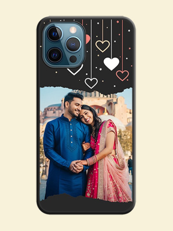 Love Hangings with Splash Wave Picture on Space Black Custom Soft Matte Phone Back Cover - iPhone 12 Pro