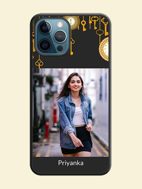 Decorative Design with Text on Space Black Custom Soft Matte Back Cover - iPhone 12 Pro