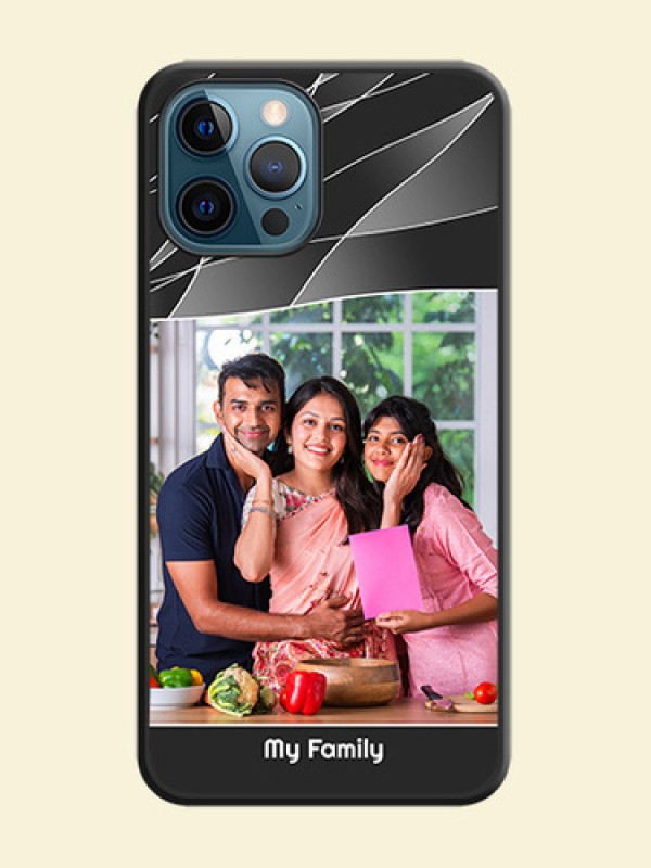 Mixed Wave Lines on Photo on Space Black Soft Matte Mobile Cover - iPhone 12 Pro