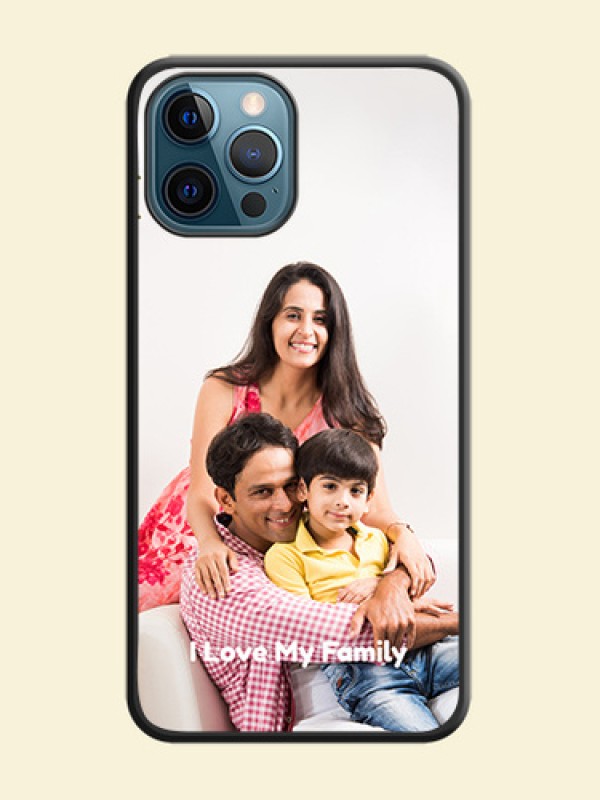 Full Single Pic Upload With Text On Space Black Personalized Soft Matte Phone Covers -Apple Iphone 12 Pro