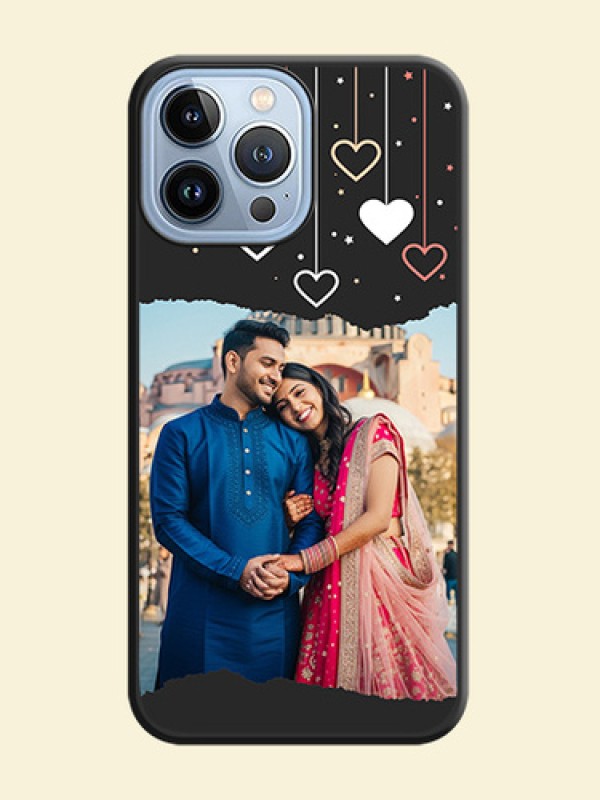 Love Hangings with Splash Wave Picture on Space Black Custom Soft Matte Phone Back Cover - iPhone 13 Pro Max