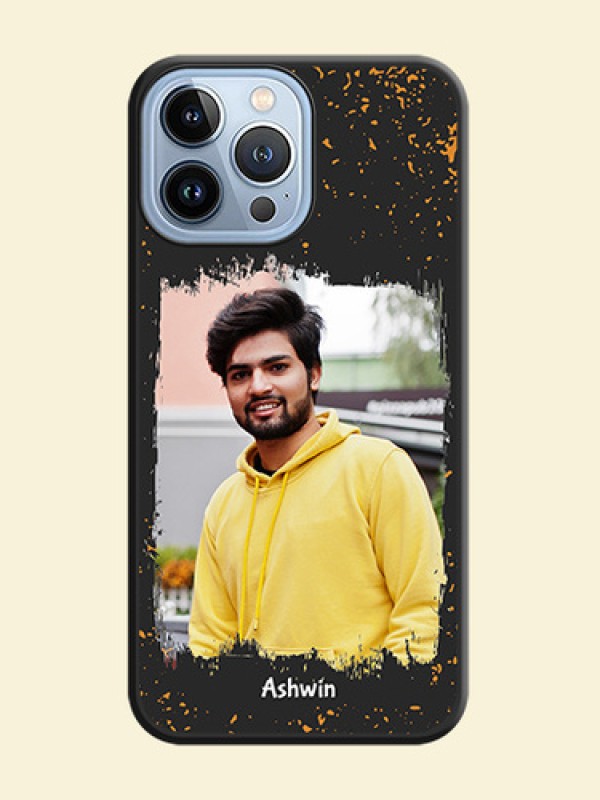 Spray Free Design on Photo on Space Black Soft Matte Phone Cover - iPhone 13 Pro Max