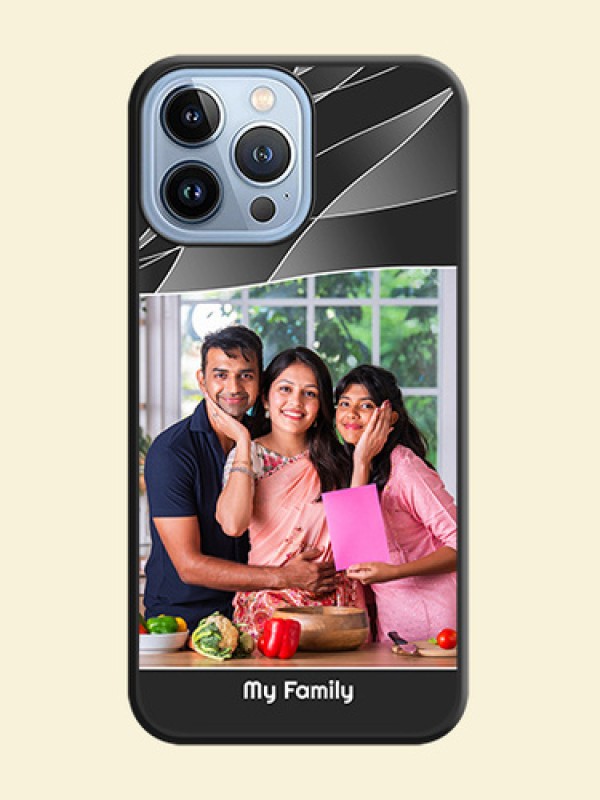 Mixed Wave Lines on Photo on Space Black Soft Matte Mobile Cover - iPhone 13 Pro Max