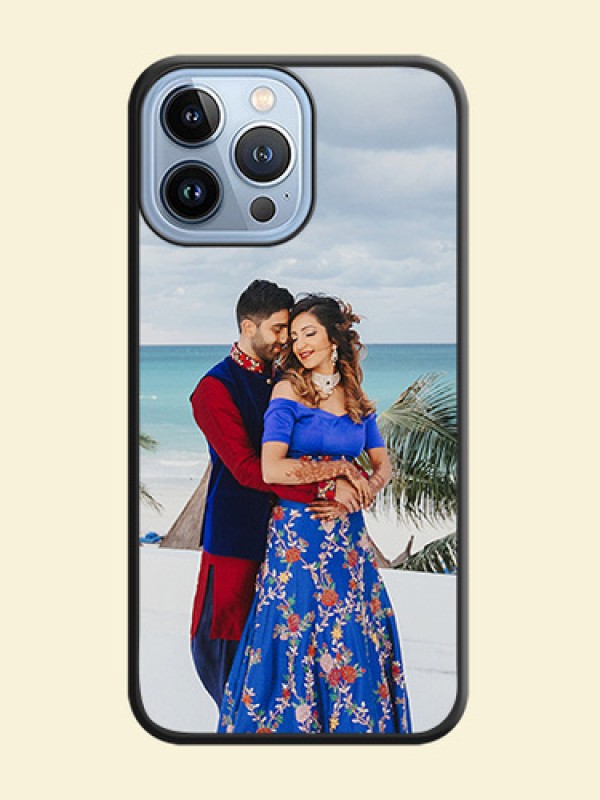 Full Single Pic Upload On Space Black Personalized Soft Matte Phone Covers -Apple Iphone 13 Pro Max