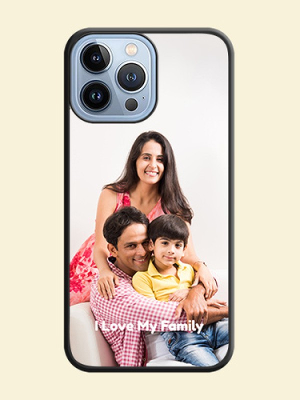 Full Single Pic Upload With Text On Space Black Personalized Soft Matte Phone Covers -Apple Iphone 13 Pro Max