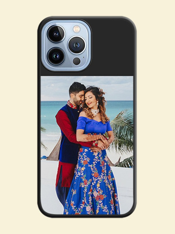 Image Upload With Space Black Color On Custom Soft Matte Mobile Back Cover - iPhone 13 Pro Max