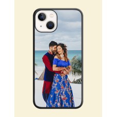 Full Single Pic Upload On Space Black Personalized Soft Matte Phone Covers -Apple Iphone 14 Plus