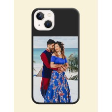 Image Upload With Space Black Color On Custom Soft Matte Mobile Back Cover - iPhone 14 Plus