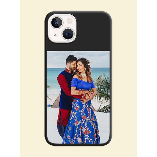 Image Upload With Space Black Color On Custom Soft Matte Mobile Back Cover - iPhone 14 Plus Image Upload With Space Black Color On Custom Soft Matte Mobile Back Cover - iPhone 14 Plus
