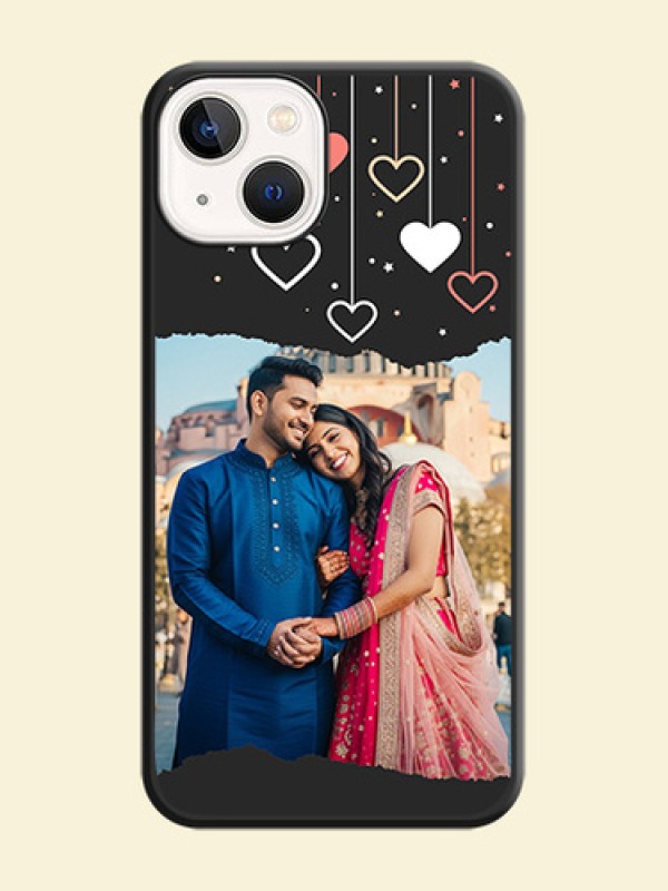 Love Hangings with Splash Wave Picture on Space Black Custom Soft Matte Phone Back Cover - Apple iPhone 14