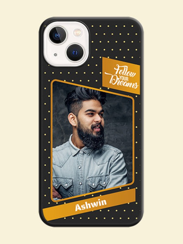 Follow Your Dreams with White Dots on Space Black Custom Soft Matte Phone Cases - Apple iPhone 14