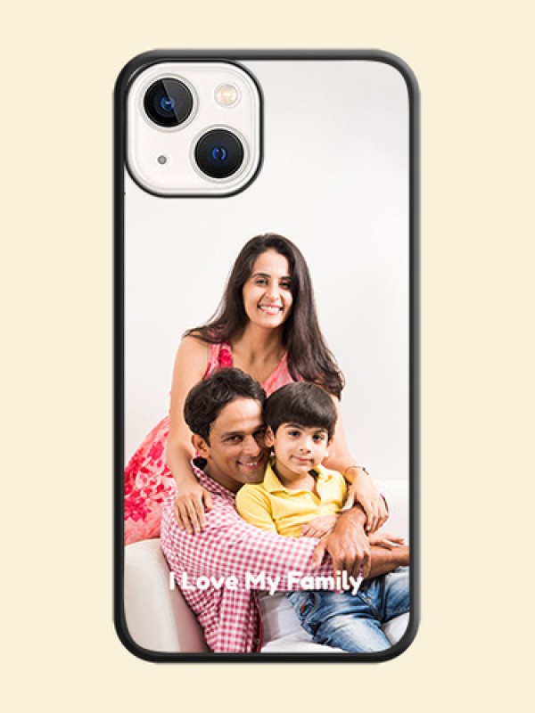 Full Single Pic Upload With Text On Space Black Personalized Soft Matte Phone Covers -Apple Iphone 14