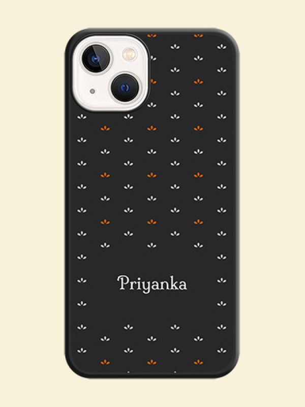 Simple Pattern With Custom Text On Space Black Personalized Soft Matte Phone Covers -Apple Iphone 14