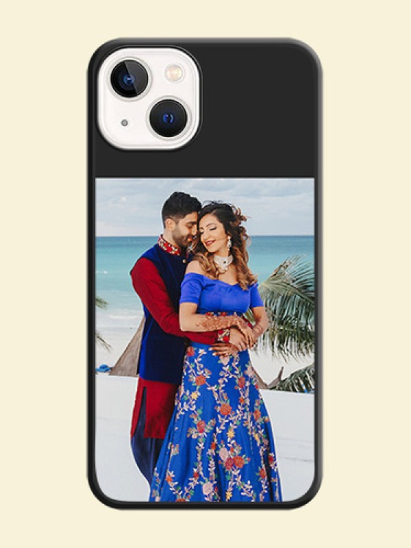 Image Upload With Space Black Color On Custom Soft Matte Mobile Back Cover - iPhone 14