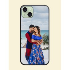 Full Single Pic Upload On Space Black Personalized Soft Matte Phone Covers - iPhone 15 Plus