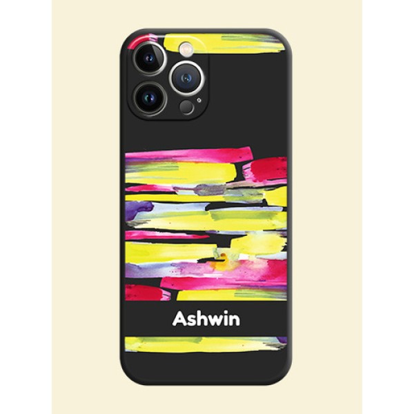 Brush Coloured on Space Black Personalized Soft Matte Phone Covers - iPhone 15 Pro Max Brush Coloured on Space Black Personalized Soft Matte Phone Covers - iPhone 15 Pro Max