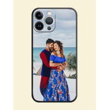 Full Single Pic Upload On Space Black Personalized Soft Matte Phone Covers - iPhone 15 Pro Max