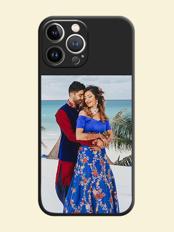Image Upload With Space Black Color On Custom Soft Matte Mobile Back Cover - iPhone 15 Pro Max