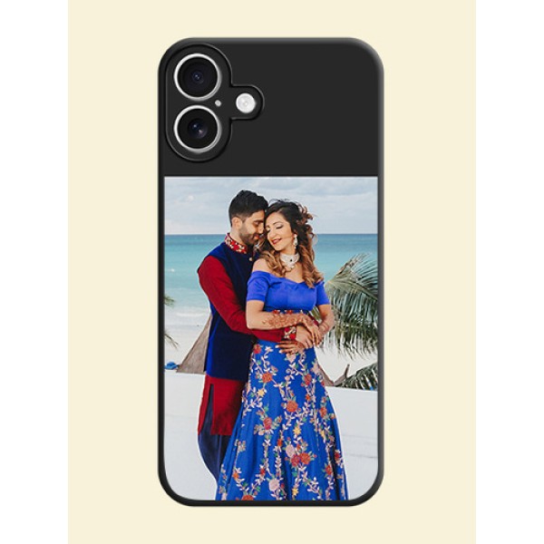 Image Upload With Space Black Color On Custom Soft Matte Mobile Back Cover - iPhone 16 Plus Image Upload With Space Black Color On Custom Soft Matte Mobile Back Cover - iPhone 16 Plus