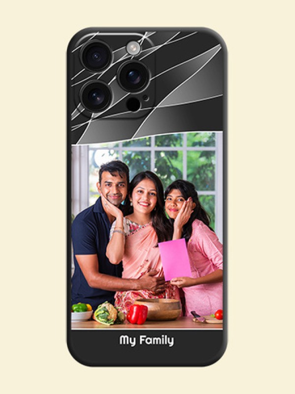 Mixed Wave Lines on Photo On Space Black Custom Soft Matte Mobile Back Cover - iPhone 16 Pro Max