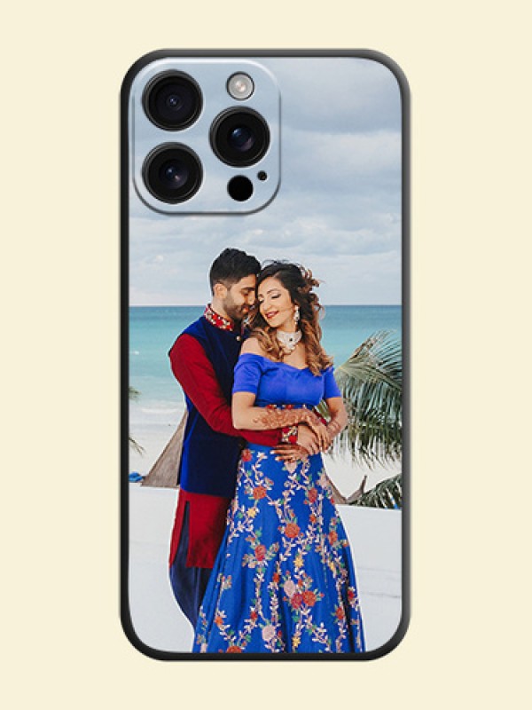 Full Single Pic Upload On Space Black Custom Soft Matte Mobile Back Cover - iPhone 16 Pro Max