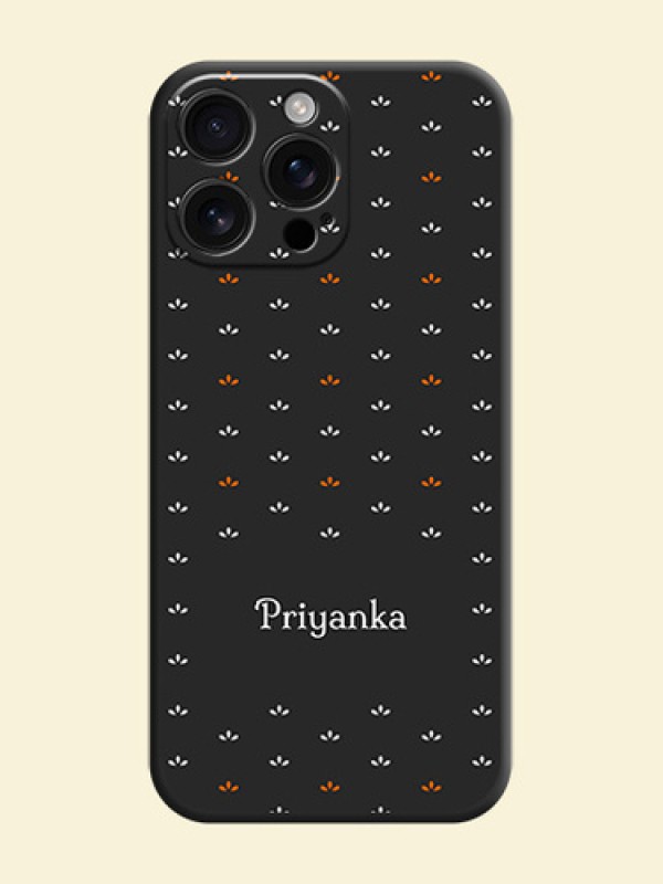 Simple Pattern With Custom Text On Space Black Custom Soft Matte Mobile Back Cover - iPhone 16 Pro Max