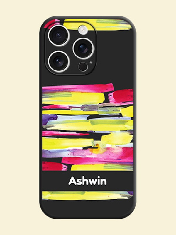 Brush Coloured On Space Black Custom Soft Matte Mobile Back Cover - iPhone 16 Pro
