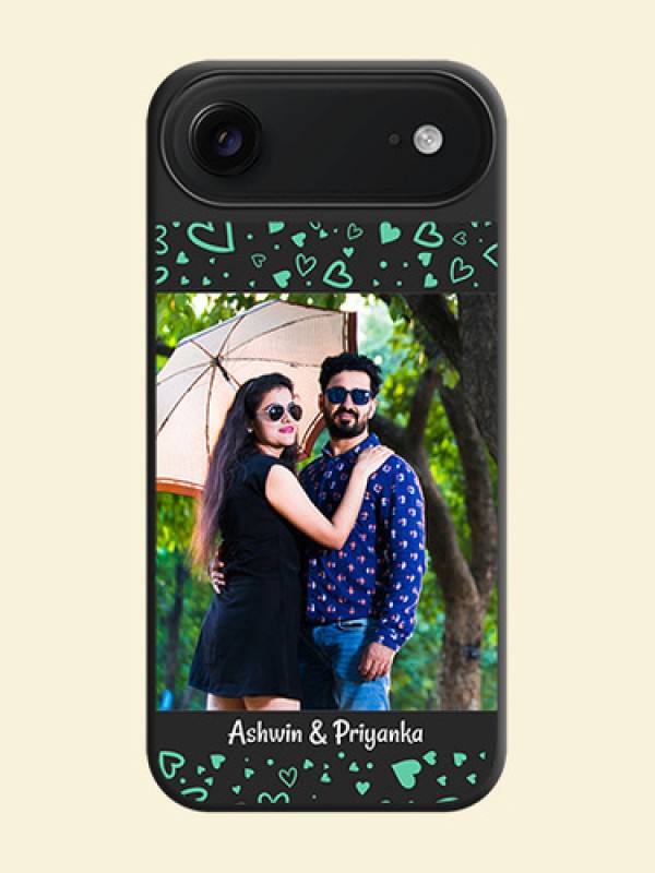 Sea Green Indefinite Love Pattern on Photo On Space Black Custom Soft Matte Mobile Back Cover - Apple iPhone 17 Air