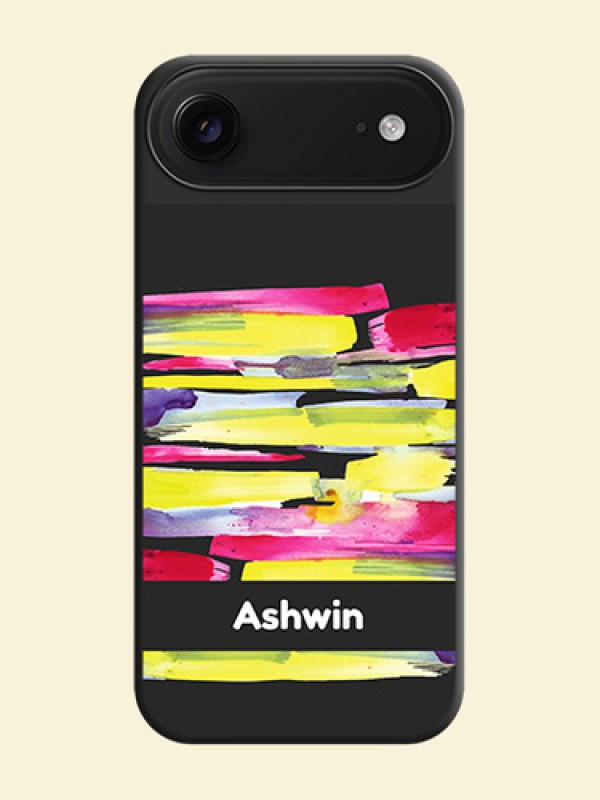 Brush Coloured On Space Black Custom Soft Matte Mobile Back Cover - Apple iPhone 17 Air