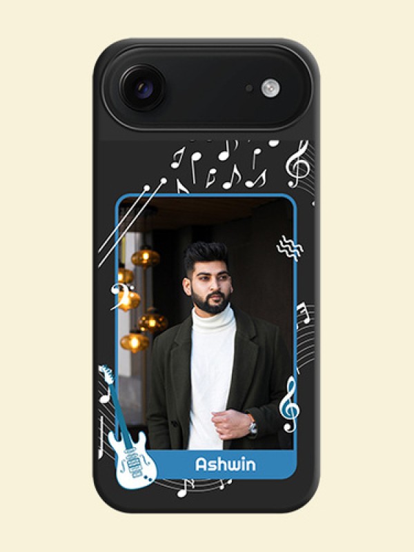 Musical Theme Design with Text on Photo On Space Black Custom Soft Matte Mobile Back Cover - Apple iPhone 17 Air