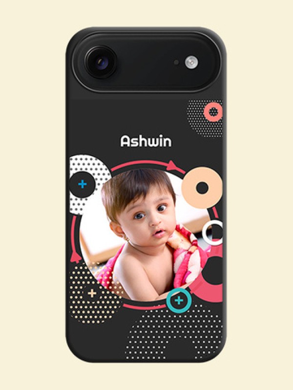 Multicoloured Round Image On Space Black Custom Soft Matte Mobile Back Cover - Apple iPhone 17 Air