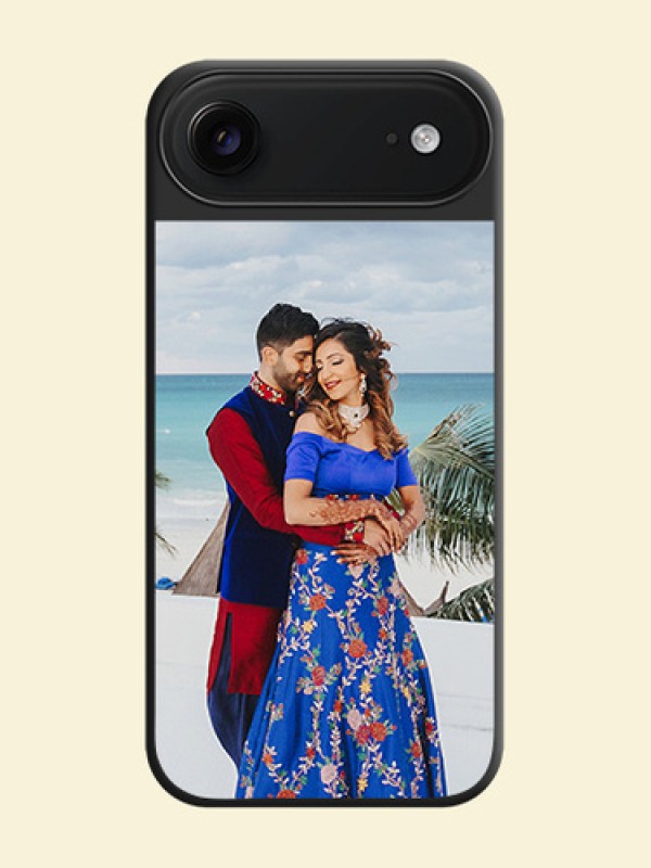Full Single Pic Upload On Space Black Custom Soft Matte Mobile Back Cover - Apple iPhone 17 Air