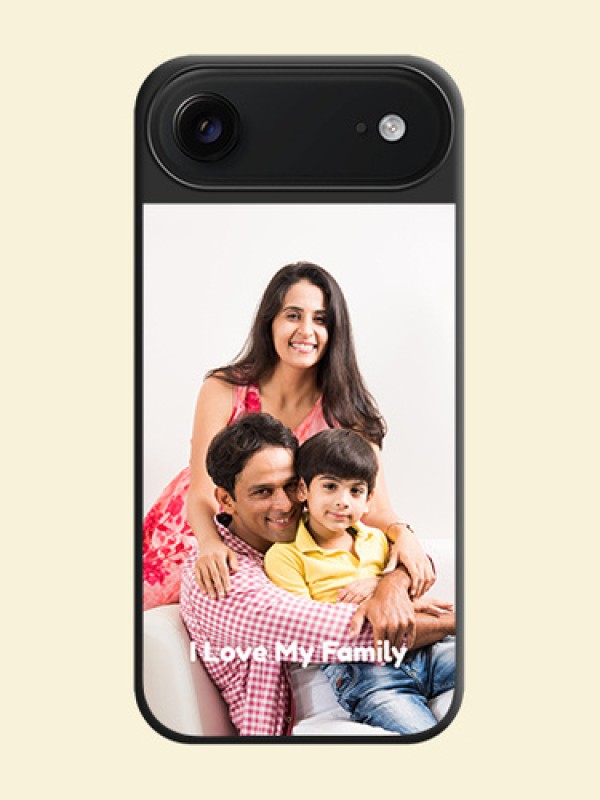 Full Single Pic Upload With Text On Space Black Custom Soft Matte Mobile Back Cover - Apple iPhone 17 Air