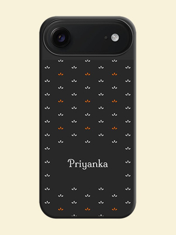Simple Pattern With Custom Text On Space Black Custom Soft Matte Mobile Back Cover - Apple iPhone 17 Air