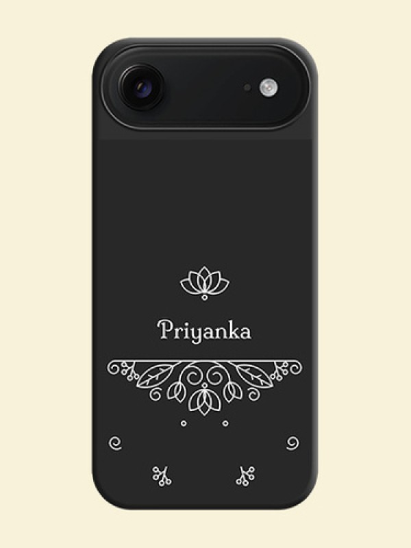 Lotus Garden Custom Text On Space Black Custom Soft Matte Mobile Back Cover - Apple iPhone 17 Air