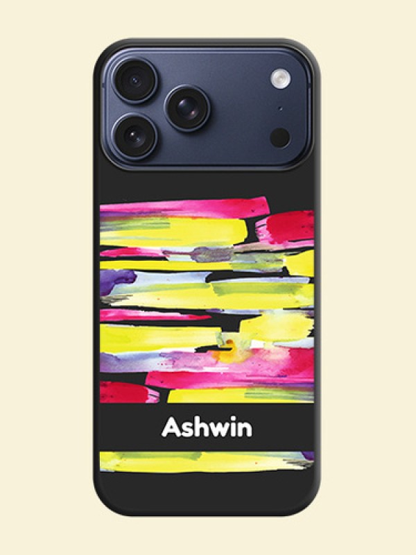 Brush Coloured On Space Black Custom Soft Matte Mobile Back Cover - Apple iPhone 17 Pro Max
