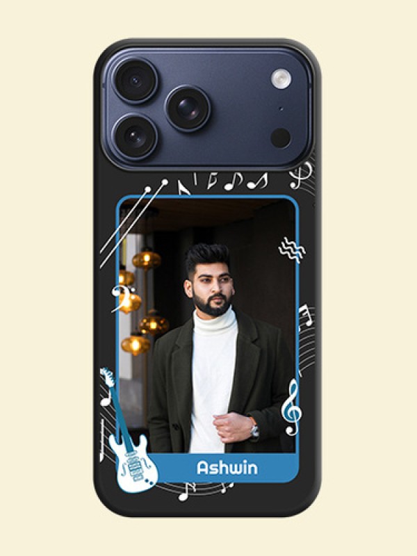 Musical Theme Design with Text on Photo On Space Black Custom Soft Matte Mobile Back Cover - Apple iPhone 17 Pro Max