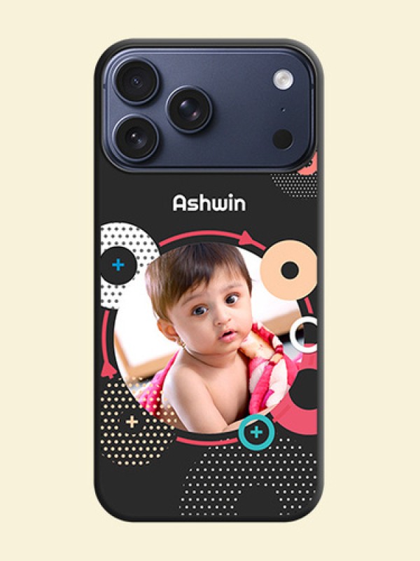 Multicoloured Round Image On Space Black Custom Soft Matte Mobile Back Cover - Apple iPhone 17 Pro Max