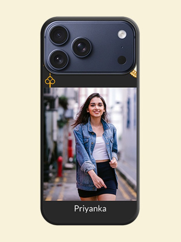 Decorative Design with Text On Space Black Custom Soft Matte Mobile Back Cover - Apple iPhone 17 Pro Max