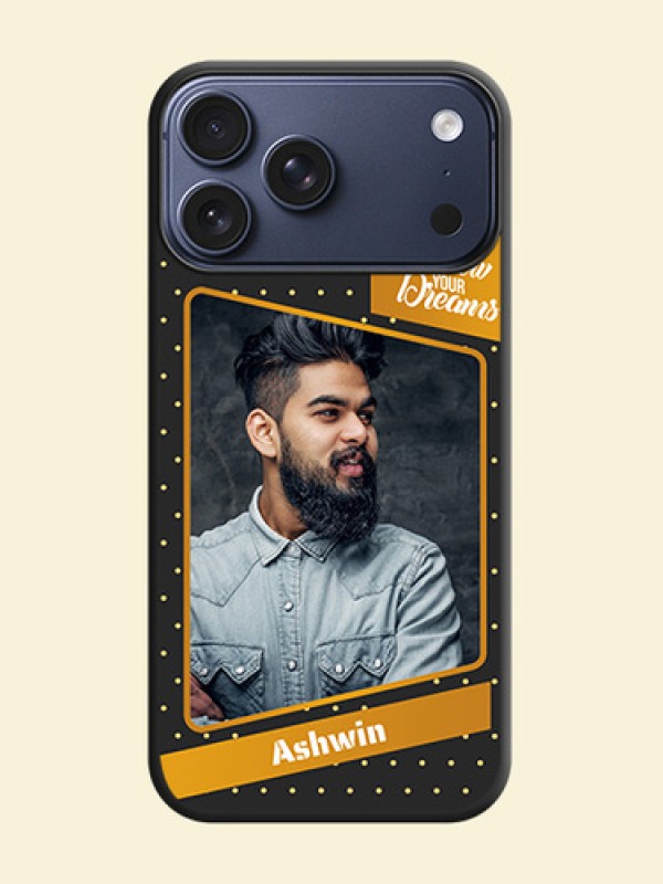 Follow Your Dreams with White Dots On Space Black Custom Soft Matte Mobile Back Cover - Apple iPhone 17 Pro Max