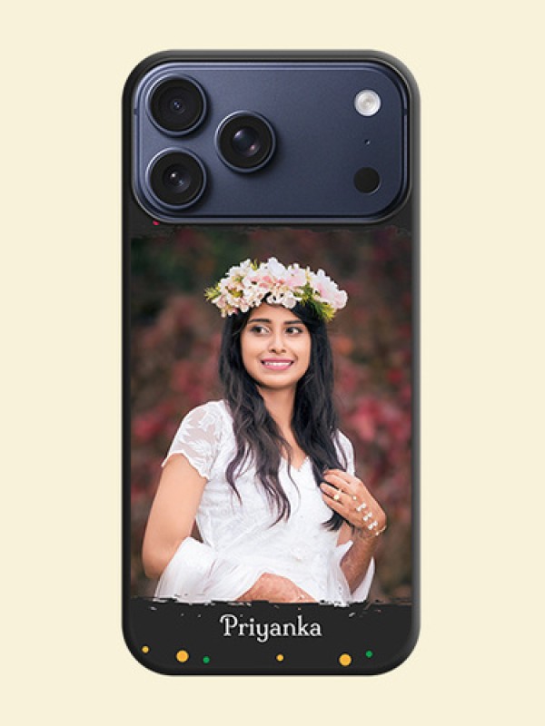 Multicolor Dotted Pattern with Text On Space Black Custom Soft Matte Mobile Back Cover - Apple iPhone 17 Pro Max