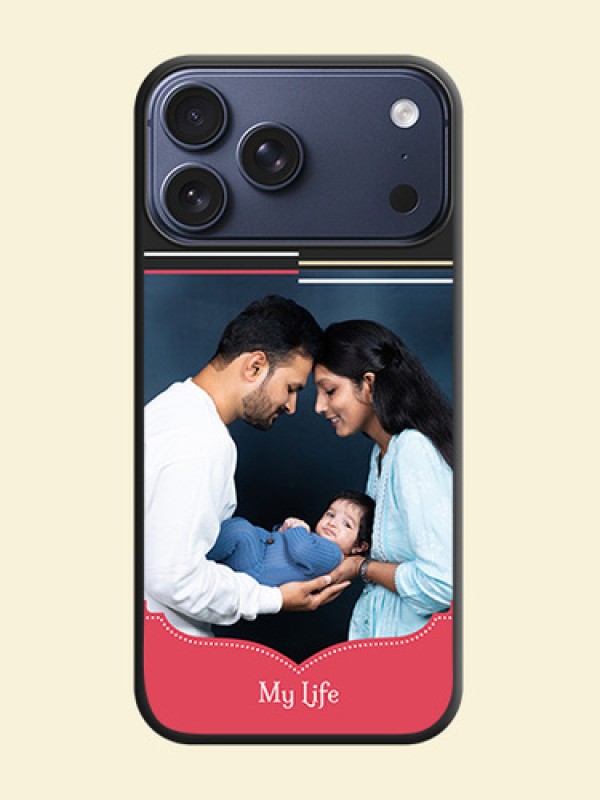 Classic Plain Design with Name On Space Black Custom Soft Matte Mobile Back Cover - Apple iPhone 17 Pro Max