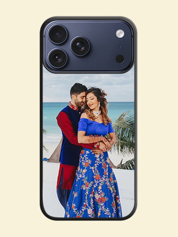 Full Single Pic Upload On Space Black Custom Soft Matte Mobile Back Cover - Apple iPhone 17 Pro Max