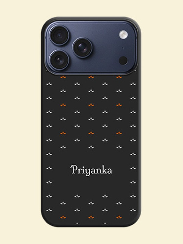 Simple Pattern With Custom Text On Space Black Custom Soft Matte Mobile Back Cover - Apple iPhone 17 Pro Max
