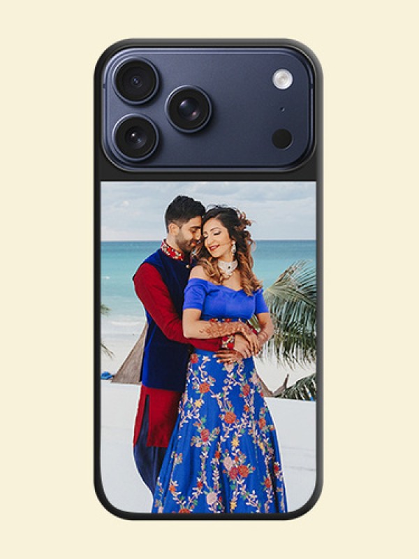 Image Upload With Space Black Color On Custom Soft Matte Mobile Back Cover - Apple iPhone 17 Pro Max